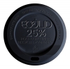 Large Black EcoLid® 25% Post-Consumer Recycled Content Hot Cup Lid