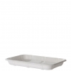 Compostable Sugarcane Meat & Produce Trays, 8.5 x 6 x 1.0in, 2D, White